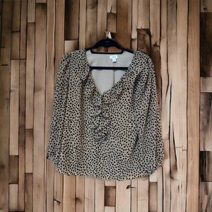 J. Crew Leopard Blouse- Size Small
